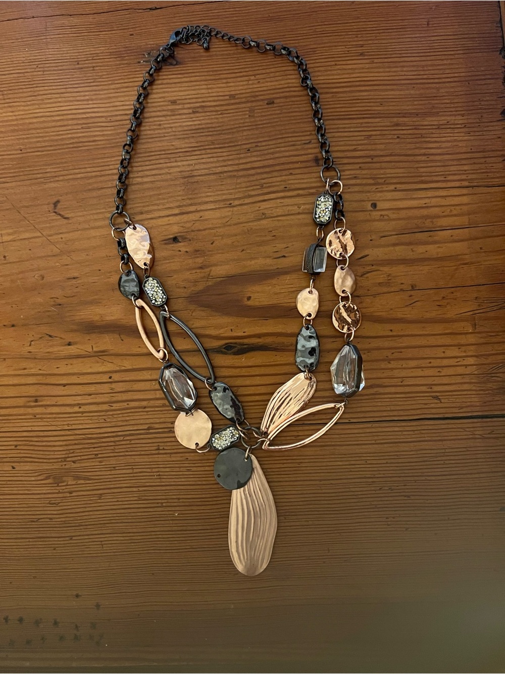 Black and copper necklace